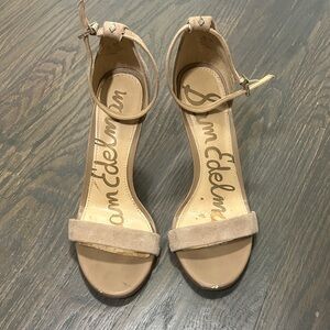 Sam Edelman Tan Ankle Strap Heels
